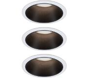 Paulmann 93402 PAULMANN Inbouwlamp Set van 3 stuks LED 6 W Wit, Zwart