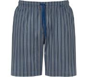 Mey pyjamabroek kort, Cranbourne, blauw met grijs gestreept | XXL