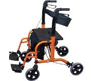 Aidapt VP184 2 in 1 rollator rolstoel oranje