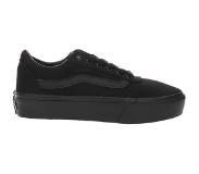 Vans Ward Platform Dames Sneakers - (Canvas) Black/Black - Maat 38