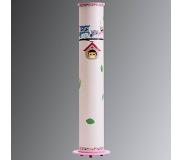 Elobra Vloerlamp Uil voor de kinderkamer, wit-roze