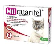 Milquantel ontwormingstabletten voor de kat Kat 2+ kg 2 x 4 tabletten