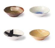 HK Living Kyoto Ceramics Japanse Kom Set van 4
