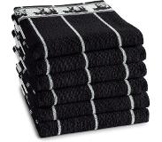 DDDDD Keukendoek Zwart Bont Black (6 stuks)