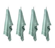 Walra Theedoek Line Out - Groen - Set van 4