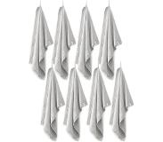 Walra Keukendoek Blocks - Licht grijs - Set van 8
