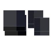 DDDDD Combiset 2 Keukendoeken &amp; 2 Theedoeken Blend Graphite