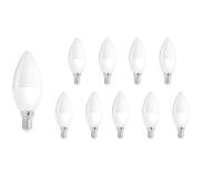 Aigostar Voordeelpak 10 stuks - E14 LED kaarslampen - Type C37 - 3W vervangt 25W - 3000K warm wit licht
