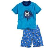 Playshoes pyjama voetbal korte mouw donkerblauw jongens
