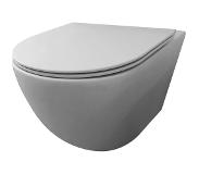 Best design Morrano Rimfree wandcloset inclusief zitting mat grijs