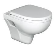 Linie Enzo hangend toilet hoogglans wit open spoelrand met luxe wc-bril
