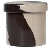 Ferm Living Inlay Container Small Sand/Black - Ferm Living