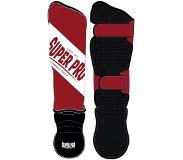 Super Pro Rebel Scheenbeschermers Rood/Zwart/Wit