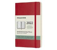 Moleskine 12 Maanden Agenda - 2022 - Wekelijks - Pocket (9x14 cm) - Scarlet Rood - Zachte Kaft