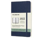 Moleskine 12 Maanden Agenda - 2022 - Wekelijks - Pocket (9x14 cm) - Sapphire Blauw - Zachte Kaft