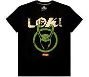 Difuzed Loki Heren Tshirt -XL- Logo Badge Zwart