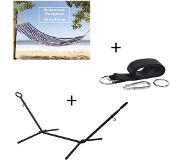 Pro Garden Standaard voor Hangmat INCL. Hangmat EN ophangset voor Hangmat