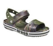 Crocs Olijfgroene bayaband marbled sandal Maat 24/25