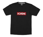 Chrome Horizontal Red Logo Short Sleeve T-shirt Zwart M Man