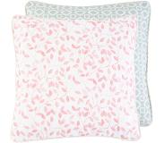 Clayre & Eef | Kussenhoes Leaf katoen wit 40x40 cm kussenhoezen | NADUVI
