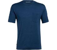 Icebreaker Nature Dye Drayden Pocket Crew T-shirt Heren, blauw S 2021 T-shirts