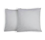 Walra Kussensloop Crispy Cotton Set van 2 Grijs - 80x80 cm