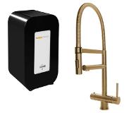 Hotspot titanium xl kokend water kraan met solo 4 liter boiler, goud
