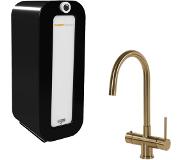 Hotspot titanium calisto kokend water kraan met combi 8 liter boiler, goud