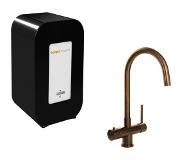 Hotspot titanium calisto kokend water kraan met solo 4 liter boiler, koper