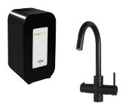 Hotspot titanium calisto kokend water kraan met solo 4 liter boiler, mat zwart