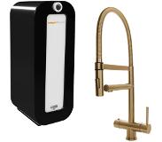 Hotspot titanium xl kokend water kraan met combi 8 liter boiler, goud