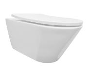 Mueller Filo randloos toilet met zitting glans wit