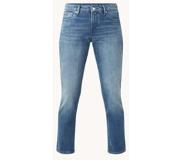 Denham Monroe mid waist straight leg jeans met medium wassing