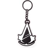 Assassin's creed Unity - Classic Crest Metal Logo Keychain with Enamel Finish (Zwart/Wit)