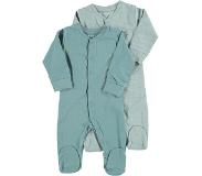 Zeeman new born pyjama - biologisch katoen - blauw - maat 68 - 2 stuks