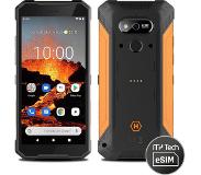 Myphone Rugged werktelefoon HAMMER Explorer PRO Orange - 5.7'' Scherm - Luchtkwaliteitsmeter - Dual SIM en e-SIM - 48 MPix -128GB geheugen - 5000 mAh