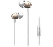 Pioneer SE-QL2T In-ear Stereofonisch Bedraad Goud, Wit mobiele hoofdtelefoon