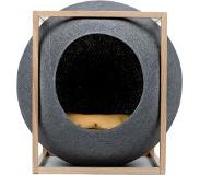 MeYou The Dark Grey Cube Wood Edition - Meyou Parijs. Luxe Franse design kattenmand