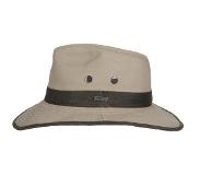 Hatland - UV Fedora hoed voor heren - Randson - Beige - maat M (57CM)