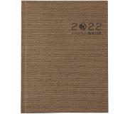 Brepols Agenda 2022 - Ecotiming - Gerecycleerd papier - Kazar gebonden met - 17,1 x 22 cm - Bruin
