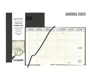 Brepols Agenda 2022 - Optivision NL - Optimaal leesbaar - Lucca - 17,1 x 22 cm - Zwart