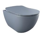 Creavit Wandcloset Creavit Freedom Randloos Met Bidet Mat Basalt (Exclusief zitting)