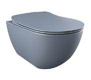 Creavit Freedom hangtoilet met spoelrand mat grijs