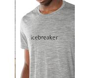 Icebreaker Tech Lite Wordmark Crew Top T-shirt Heren, grijs L 2021 T-shirts