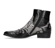 Sacha Zwarte western boots met snakeskin print