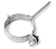 Rheinzink Wentzel scharnierpijpbeugel met slagpen 80mm, gegalvaniseerd