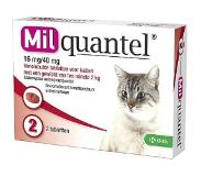 Milquantel Grote Kat (16 mg) - 2 tabletten