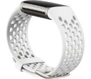 Fitbit Charge 5 Siliconen Bandje met gaatjes Wit S