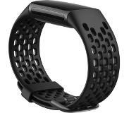 Fitbit Charge 5 Siliconen Bandje met gaatjes Zwart S