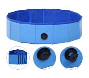 vidaXL hondenzwembad inklapbaar blauw 80x20cm PVC